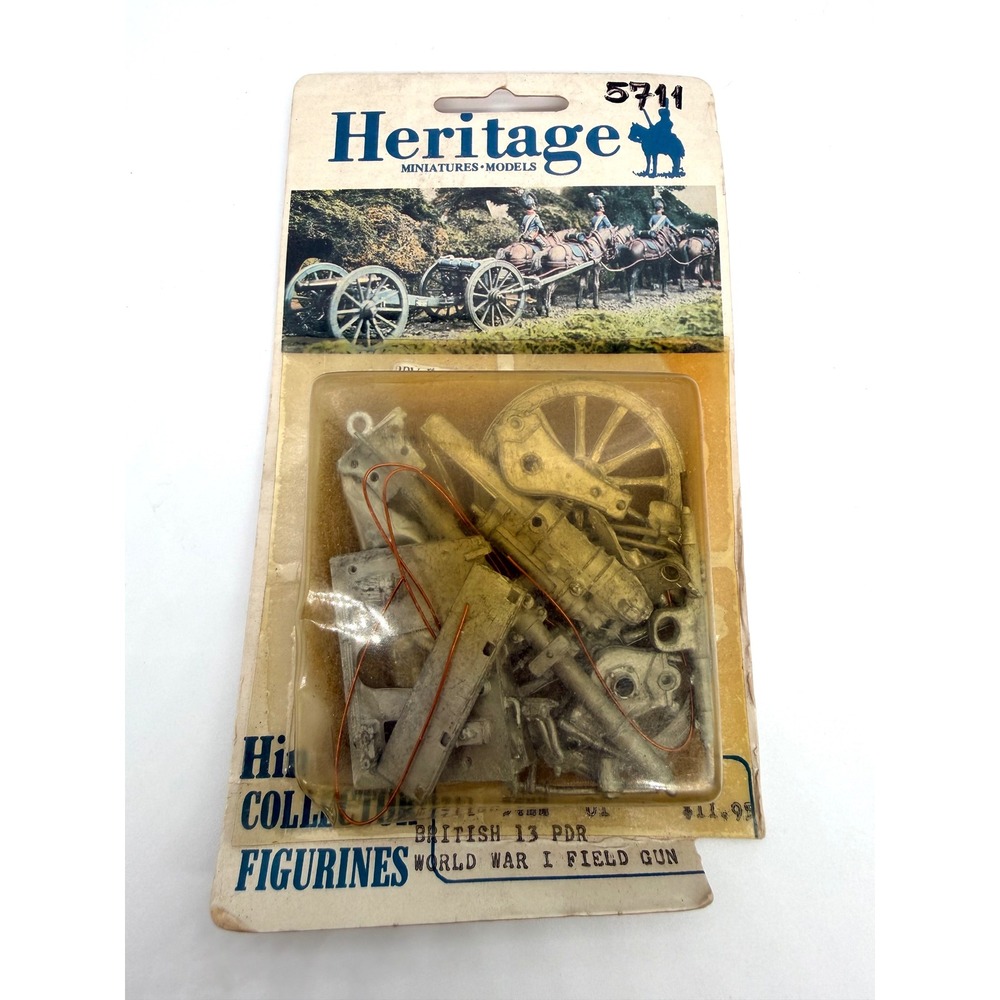 Vintage Heritage Miniatures World War I British 13 PDR Field Gun Metal Kit 5711